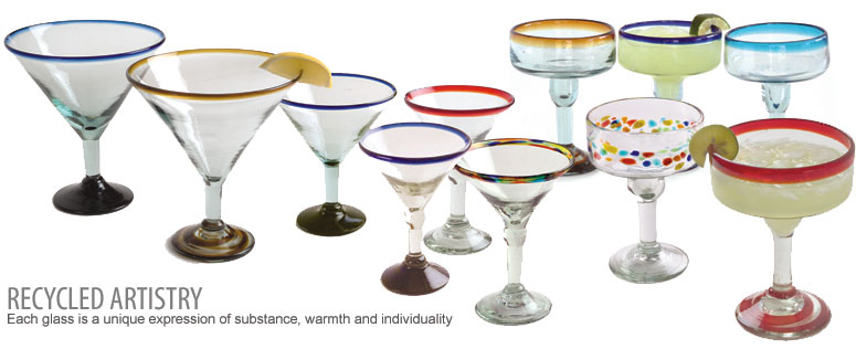 Handmade Mexican margarita glasses