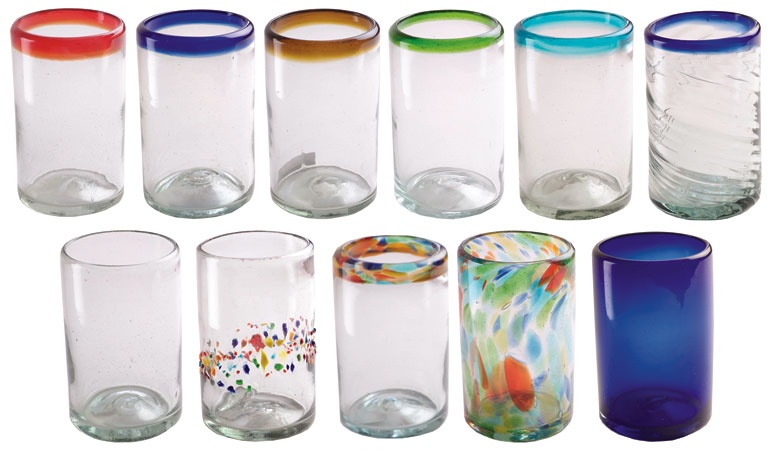 Mexican glass tumblers